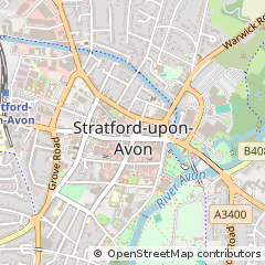 Map of Stratford-Upon-Avon, Warwickshire