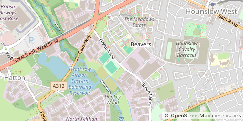 Map of Hounslow, Middlesex