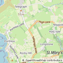 Map of Isles of Scilly, Cornwall