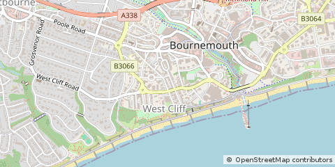 Map of Bournemouth, Dorset