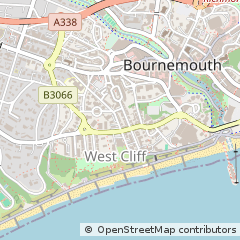 Map of Bournemouth, Dorset