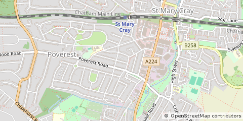 Map of Orpington, Kent