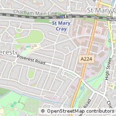 Map of Orpington, Kent