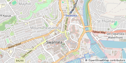 Map of Swansea