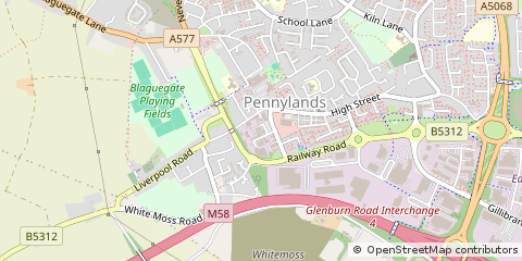Map of Skelmersdale, Lancashire