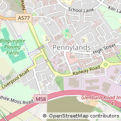 Map of Skelmersdale, Lancashire