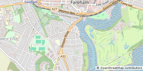 Map of Fareham, Hampshire