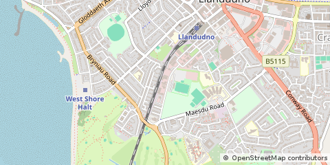 Map of Llandudno, Gwynedd