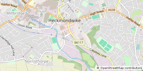 Map of Heckmondwike, West Yorkshire