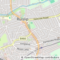 Map of Ruislip, Middlesex