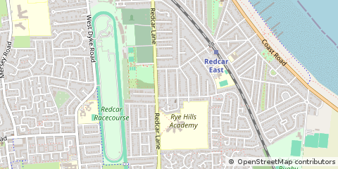 Map of Redcar, Cleveland