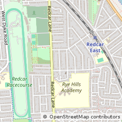 Map of Redcar, Cleveland