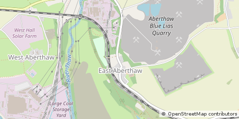 Map of East Aberthaw, Vale of Glamorgan