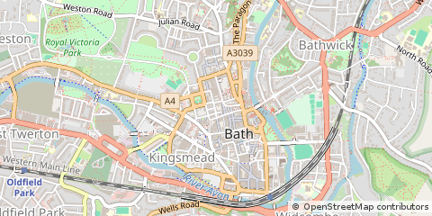 Map of Bath, Somerset