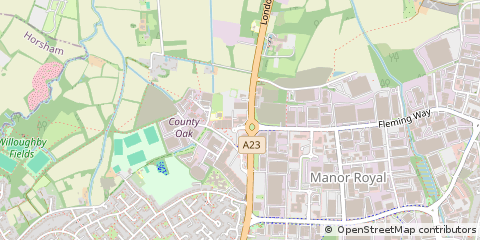 Map of Crawley