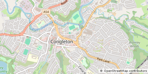 Map of Congleton, Cheshire