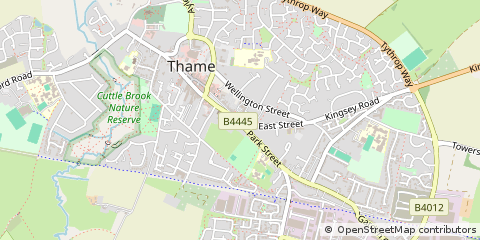 Map of Thame, Oxfordshire