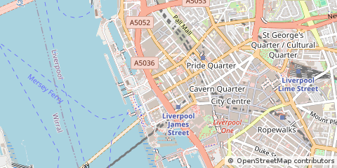Map of Liverpool, Merseyside