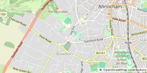 Map of Altrincham, Cheshire