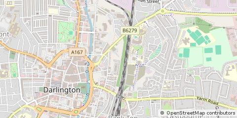 Map of Darlington, Co Durham