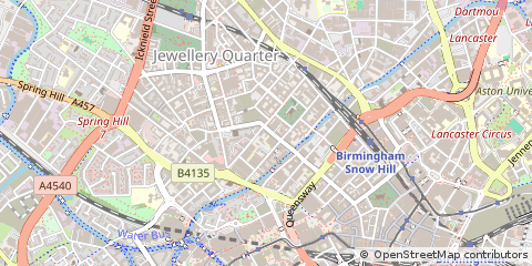 Map of Birmingham, West Midlands