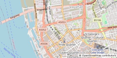 Map of Liverpool, Merseyside