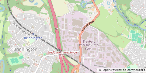 Map of Stockport, Greater Manchester