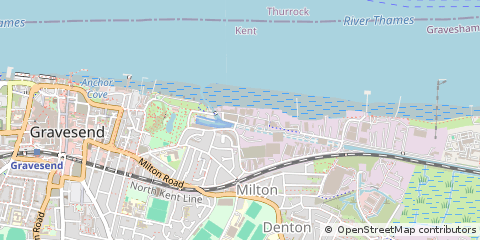 Map of Gravesend, Kent