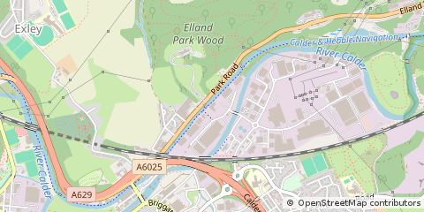 Map of Elland, West Yorkshire