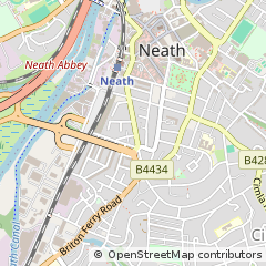 Map of Neath, West Glamorgan