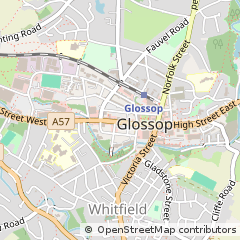 Map of Glossop, Derbyshire