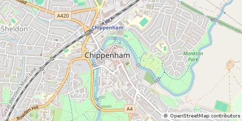 Map of Chippenham, Wiltshire