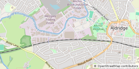 Map of Walsall, West Midlands