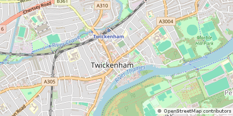 Map of Twickenham, Middlesex