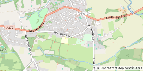 Map of Lewes, Surrey