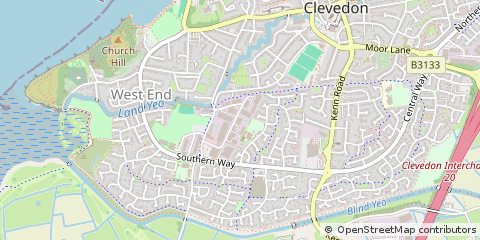 Map of Clevedon, North Somerset