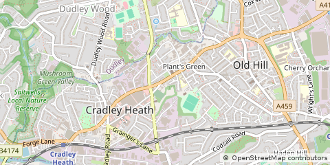Map of Cradley Heath, West Midlands