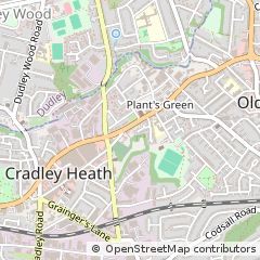 Map of Cradley Heath, West Midlands