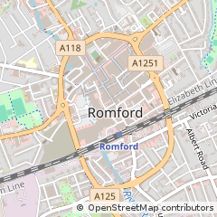 Map of Romford, Essex