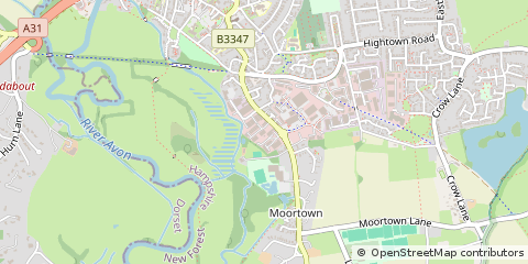 Map of Ringwood, Hampshire