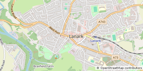 Map of Lanark, South Lanarkshire
