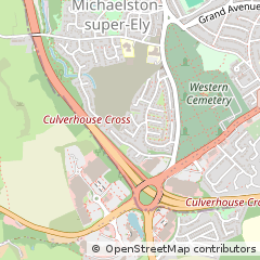 Map of Cardiff, South Glamorgan
