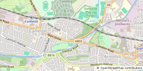 Map of Falkirk, Stirlingshire