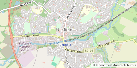 Map of Uckfield, East Sussex