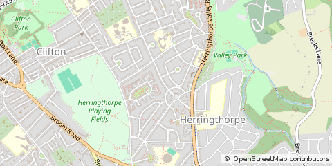 Map of Rotherham, South Yorkshire