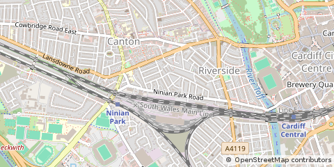Map of Cardiff