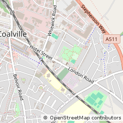 Map of Coalville, Leicestershire