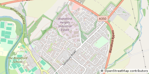 Map of Blandford Forum, Dorset
