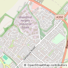 Map of Blandford Forum, Dorset