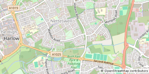 Map of Harlow